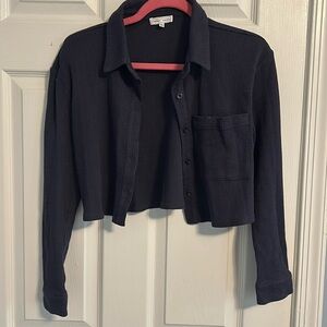 Cropped Waffle Shirt